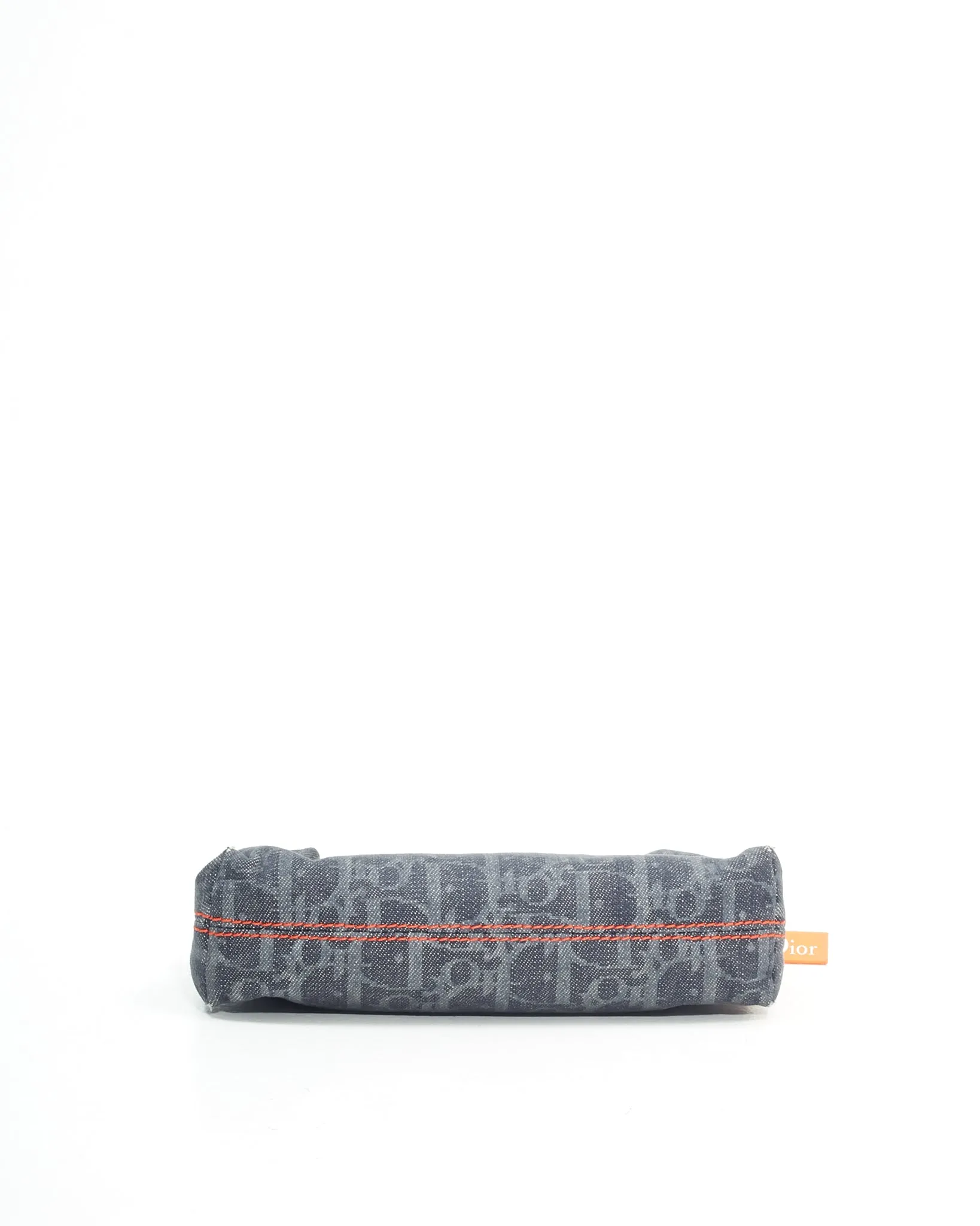 Dior Denim Blue Canvas Oblique Cosmetic Pouch