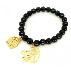 Disney by Couture Kingdom The Lion King Mufasa and Simba Beaded Bracelet