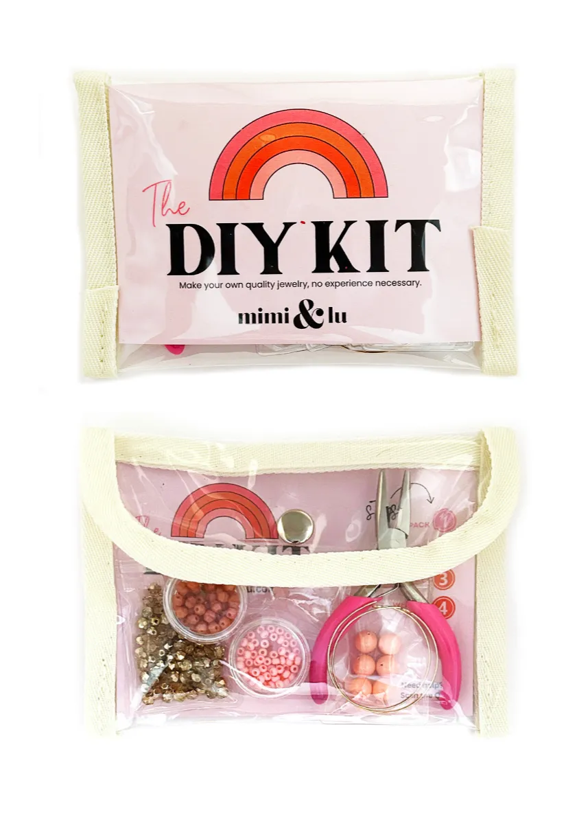 DIY Kit Beaded Hoops - Just Peachy