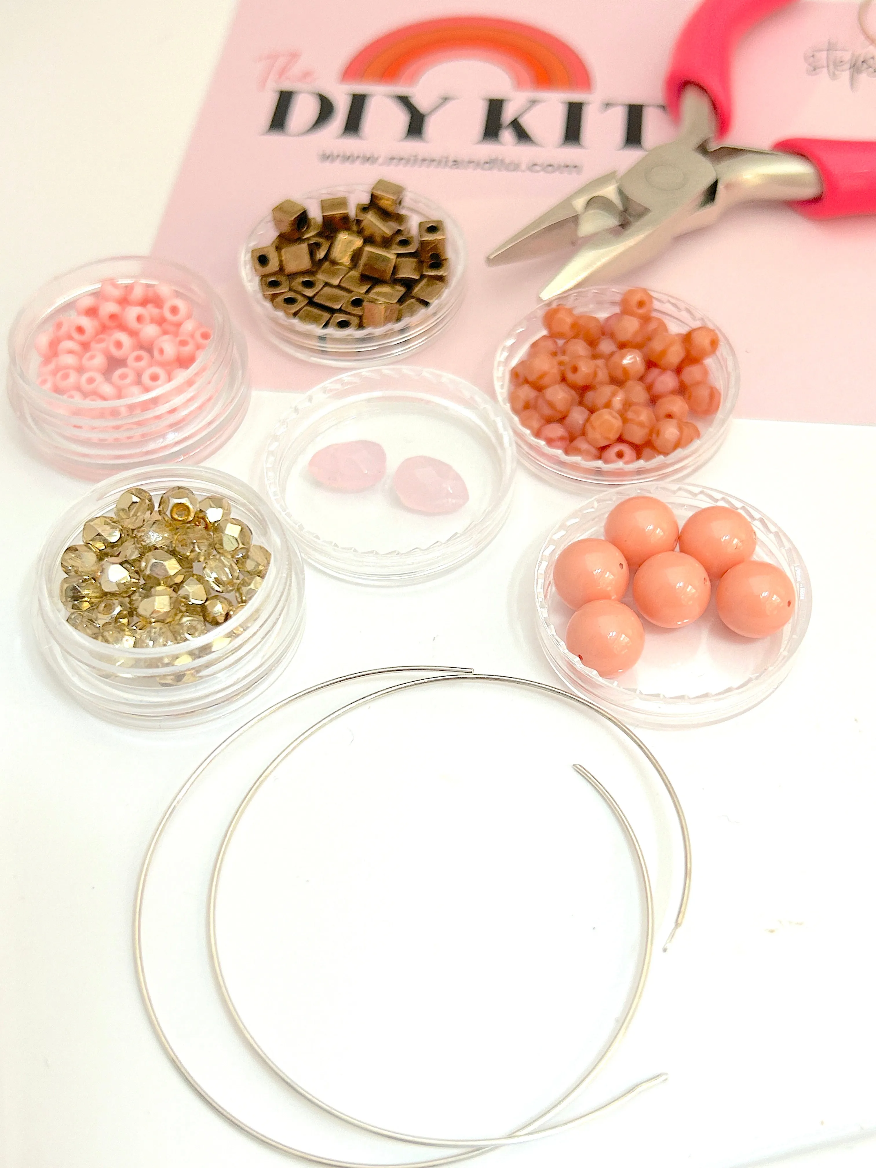 DIY Kit Beaded Hoops - Just Peachy