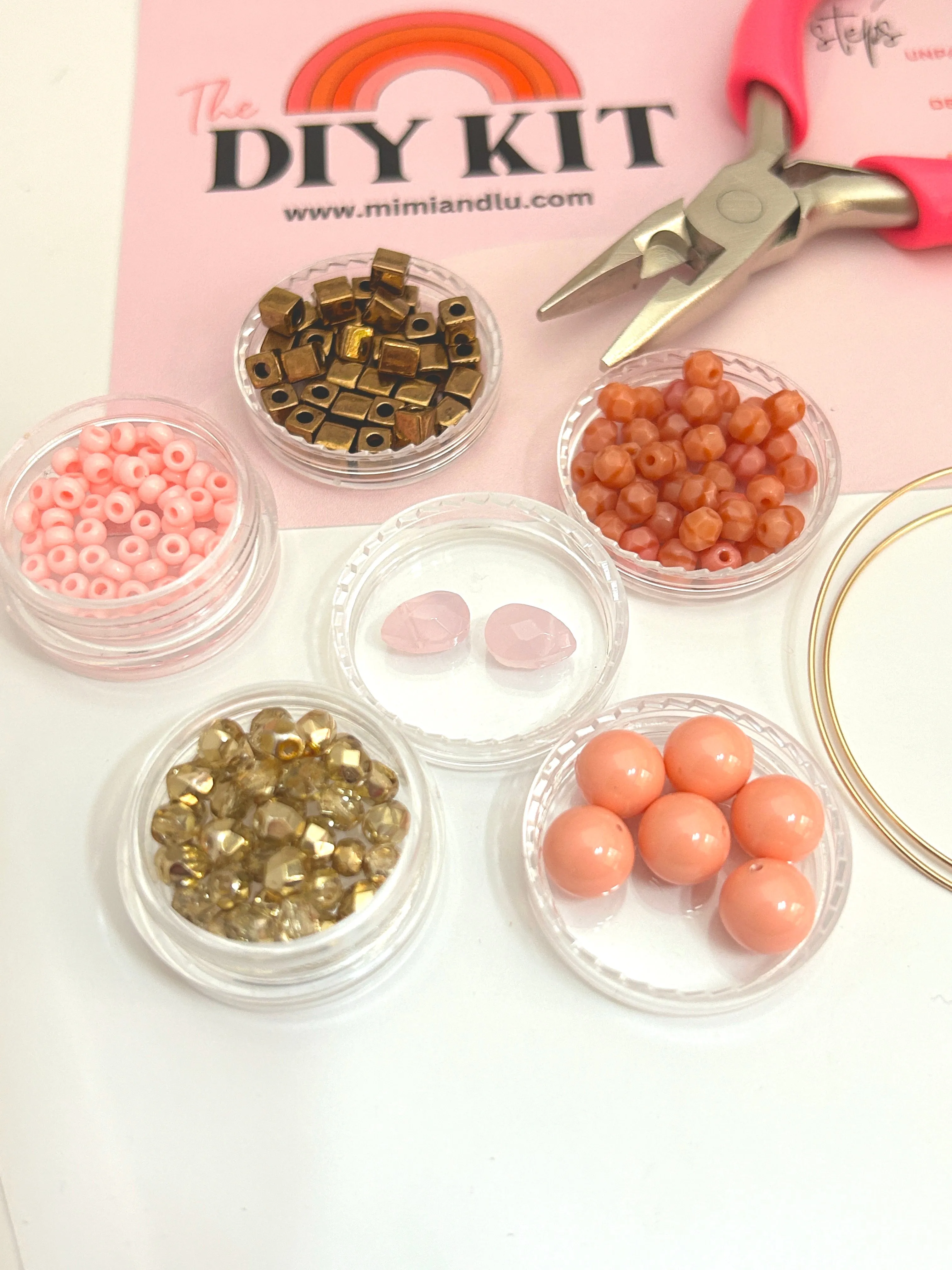 DIY Kit Beaded Hoops - Just Peachy