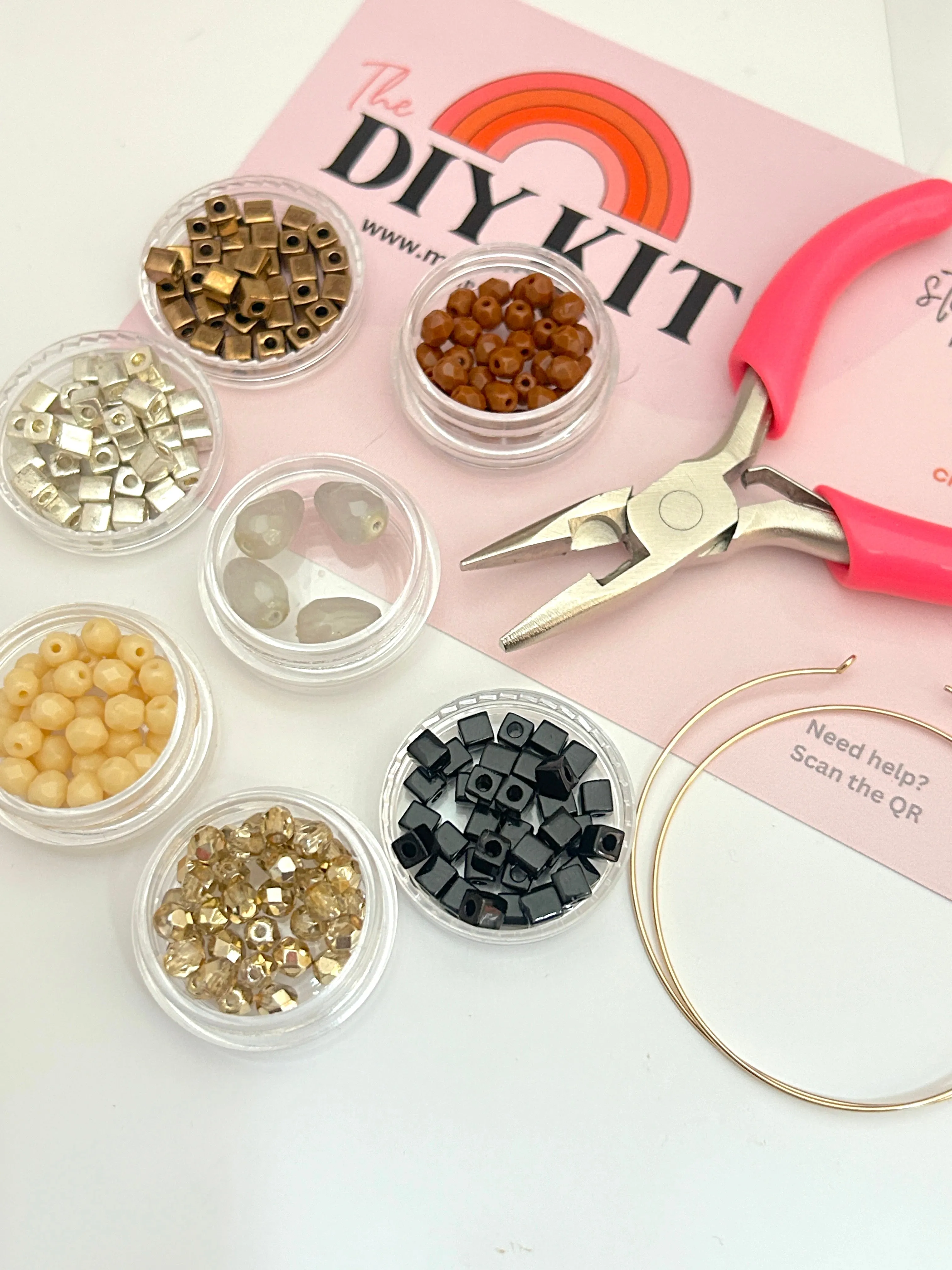 DIY Kit Beaded Hoops - Square One