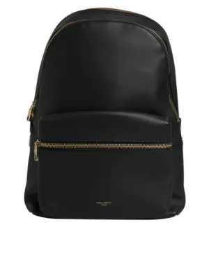 Dolce & Gabbana Black DG Leather Logo Print Travel Back Pack Bag