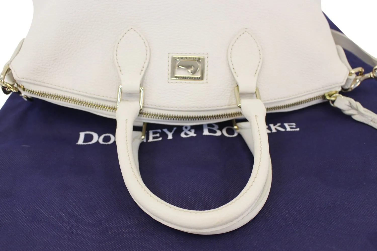 DOONEY & BOURKE White Leather Shoulder Bag
