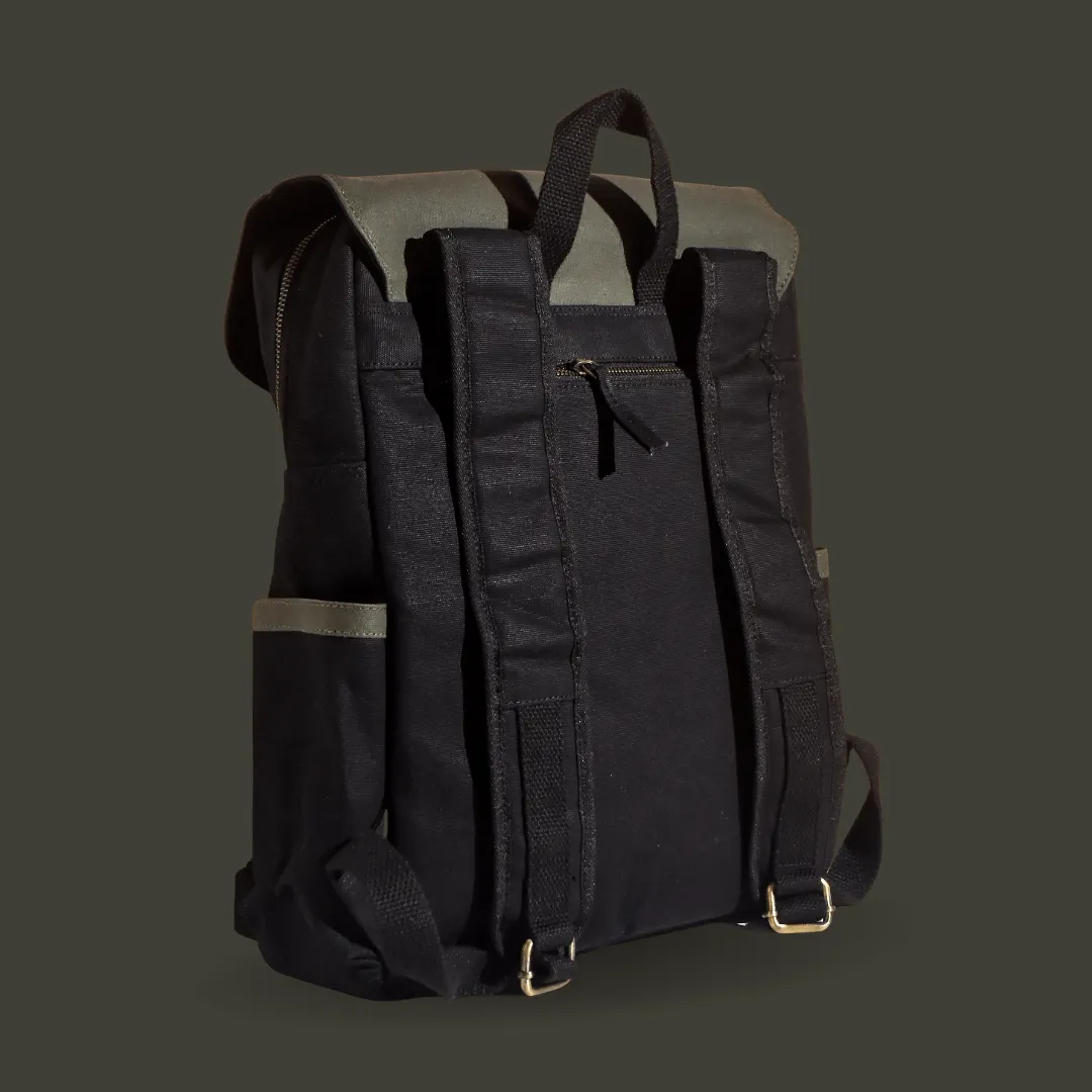 Dugong Backpack - Olive - Canvas Daily/Office/City/Travel Sustainable Laptop Backpack