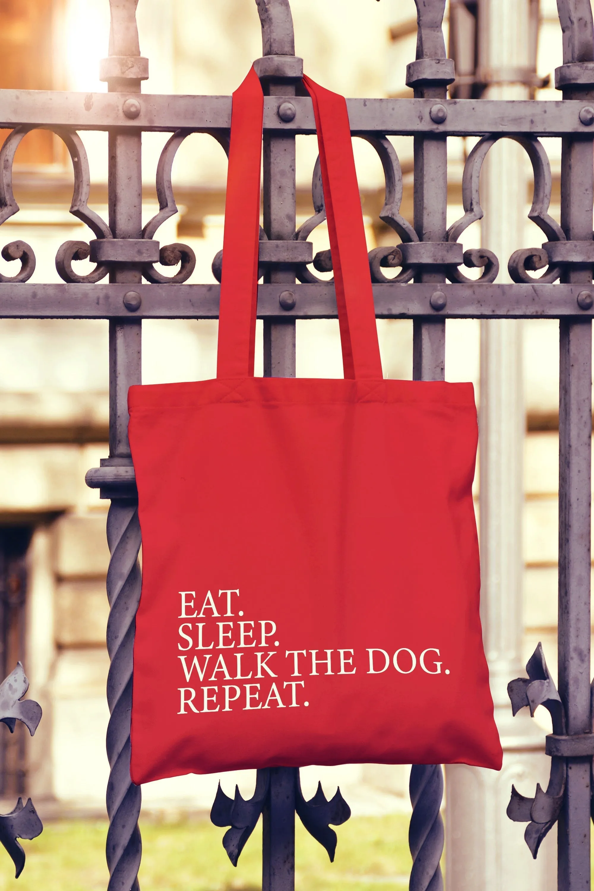 Eat Sleep Walk The Dog Repeat Tote Bag