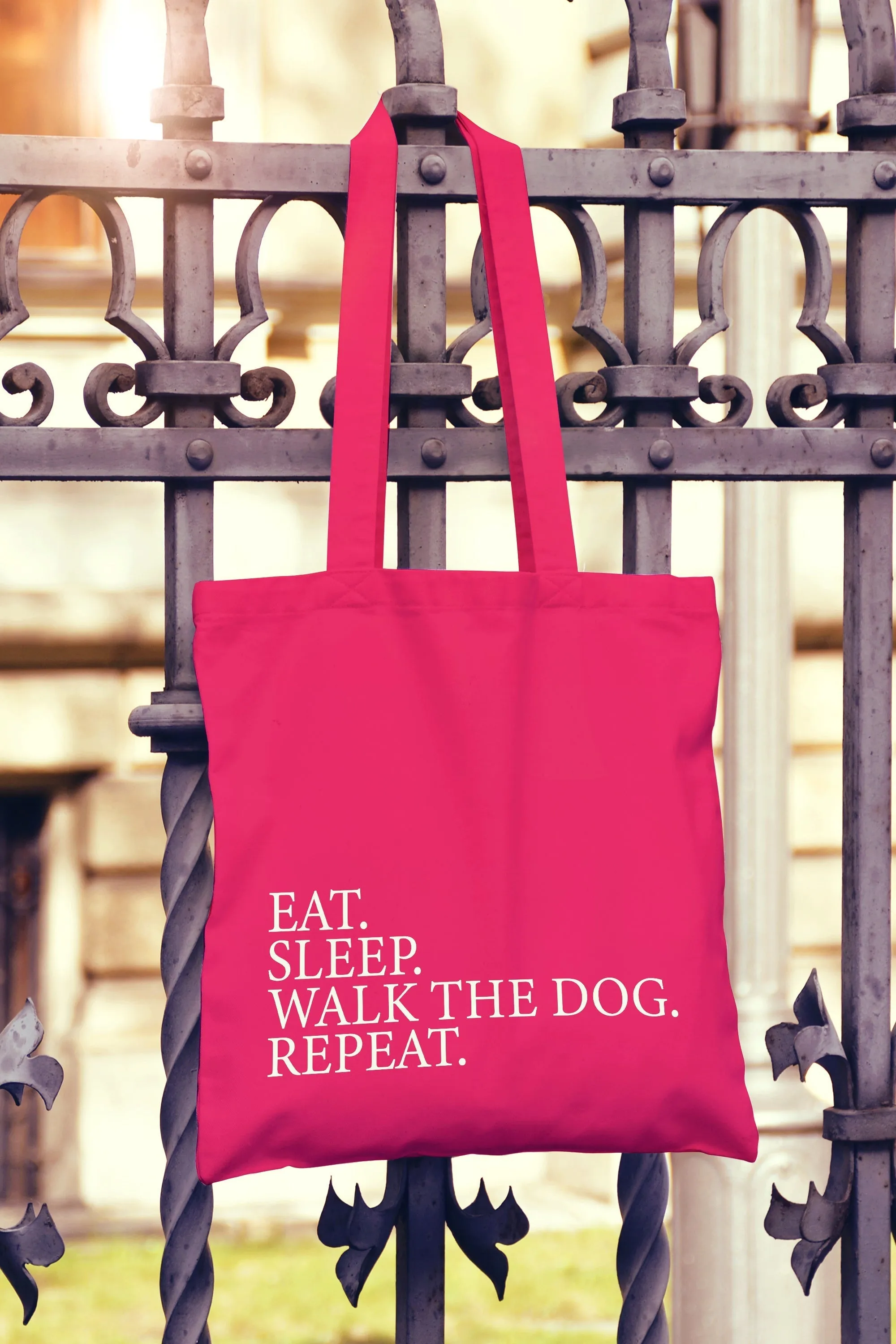 Eat Sleep Walk The Dog Repeat Tote Bag