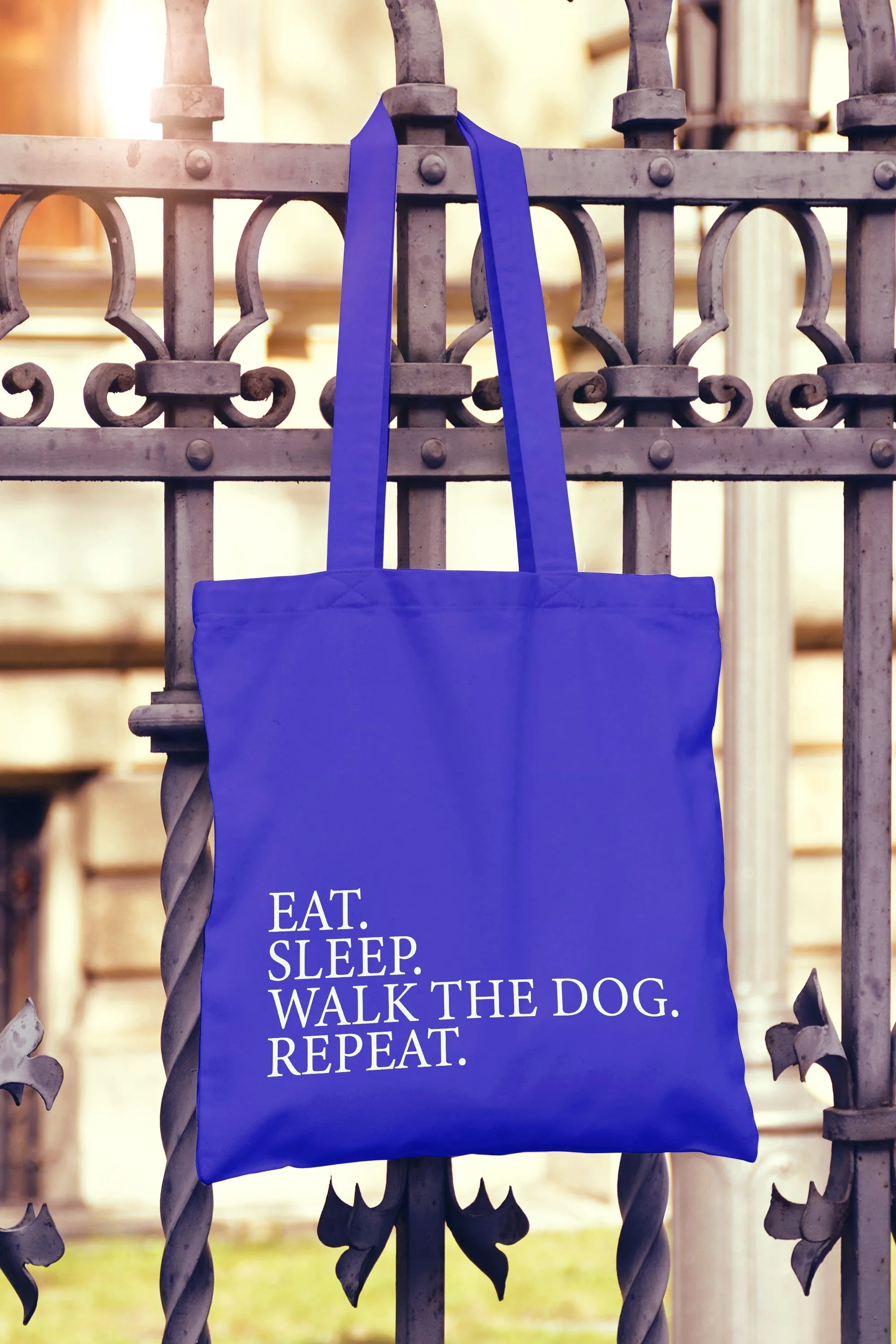 Eat Sleep Walk The Dog Repeat Tote Bag