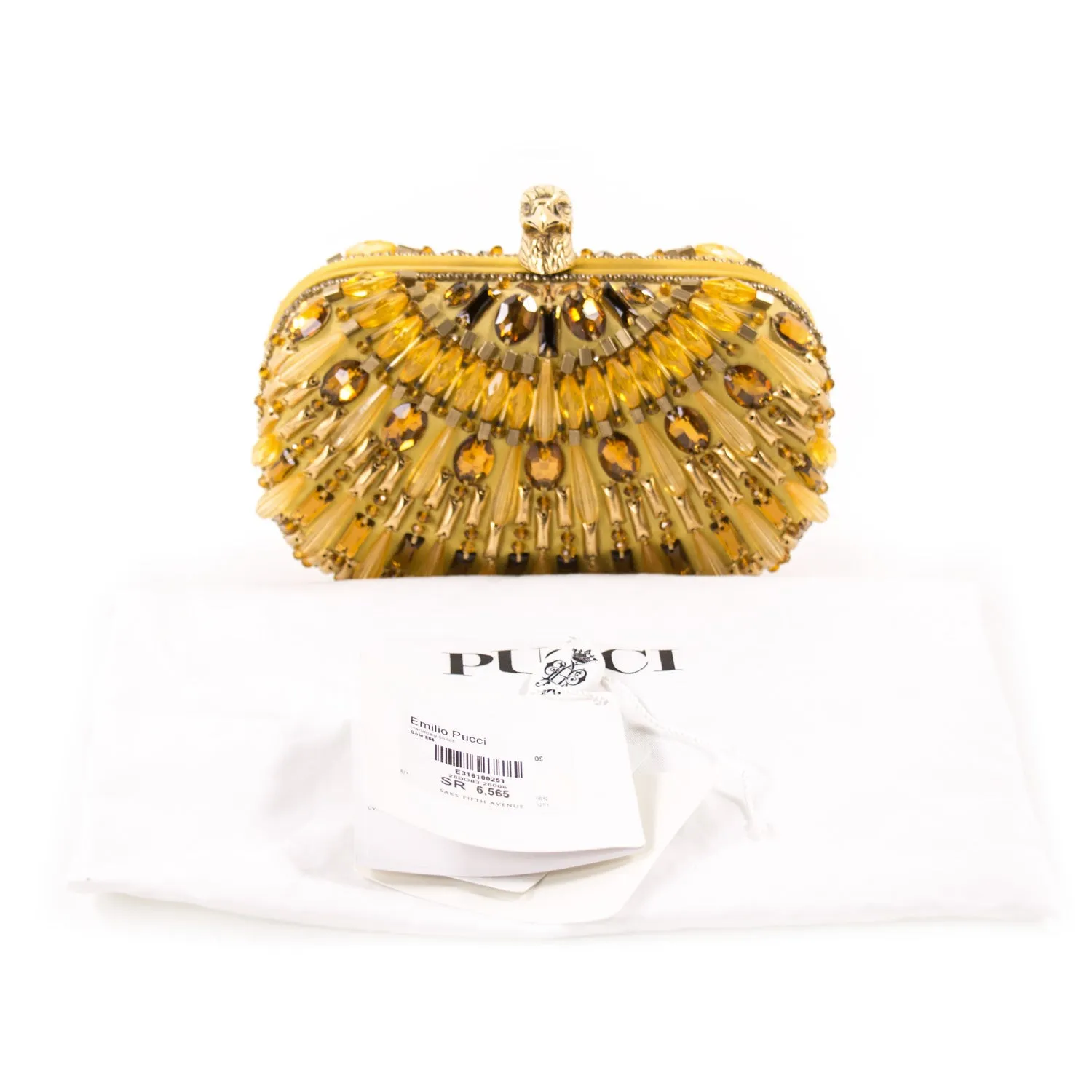 Emilio Pucci Embroidered Box Clutch