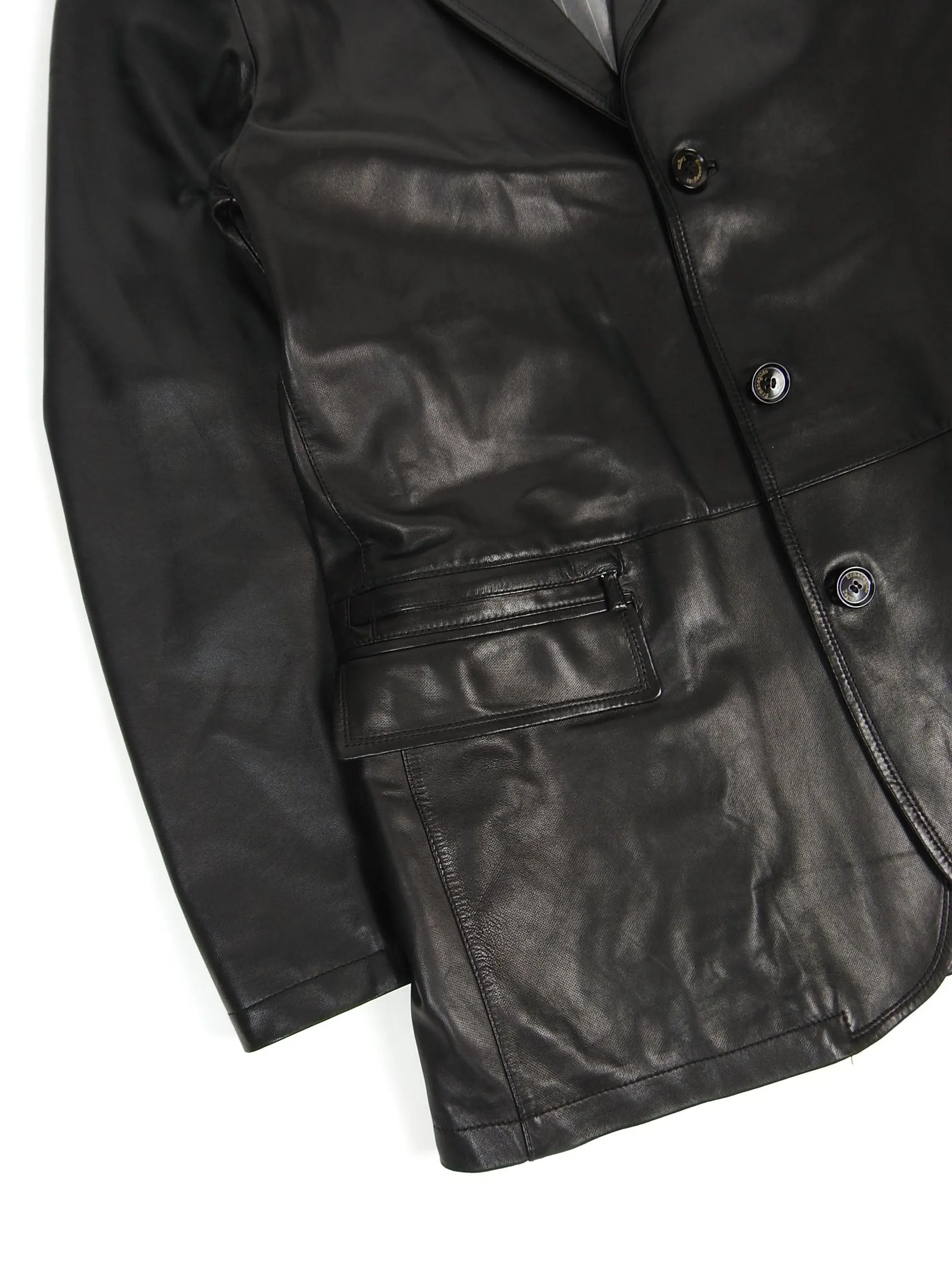 Ermenegildo Zegna Leather Jacket Size 54
