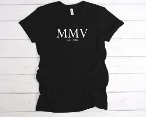 Est 2005 Roman Numerals Birthday T-Shirt