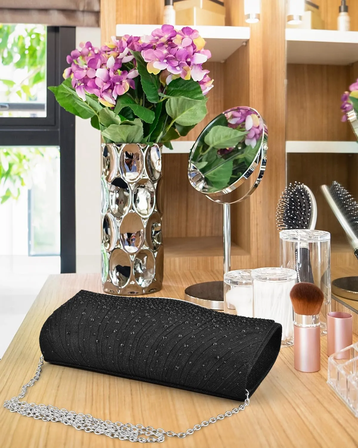 Evening Clutch Purses for Women Handbags for Formal Wedding Party Cocktail Prom Crossbody Shoulder Envelope Bag