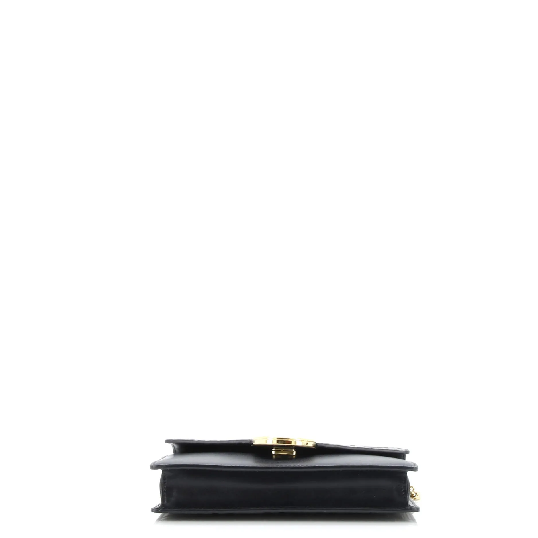 F is Fendi Envelope Wallet on Chain Zucca Embossed Leather