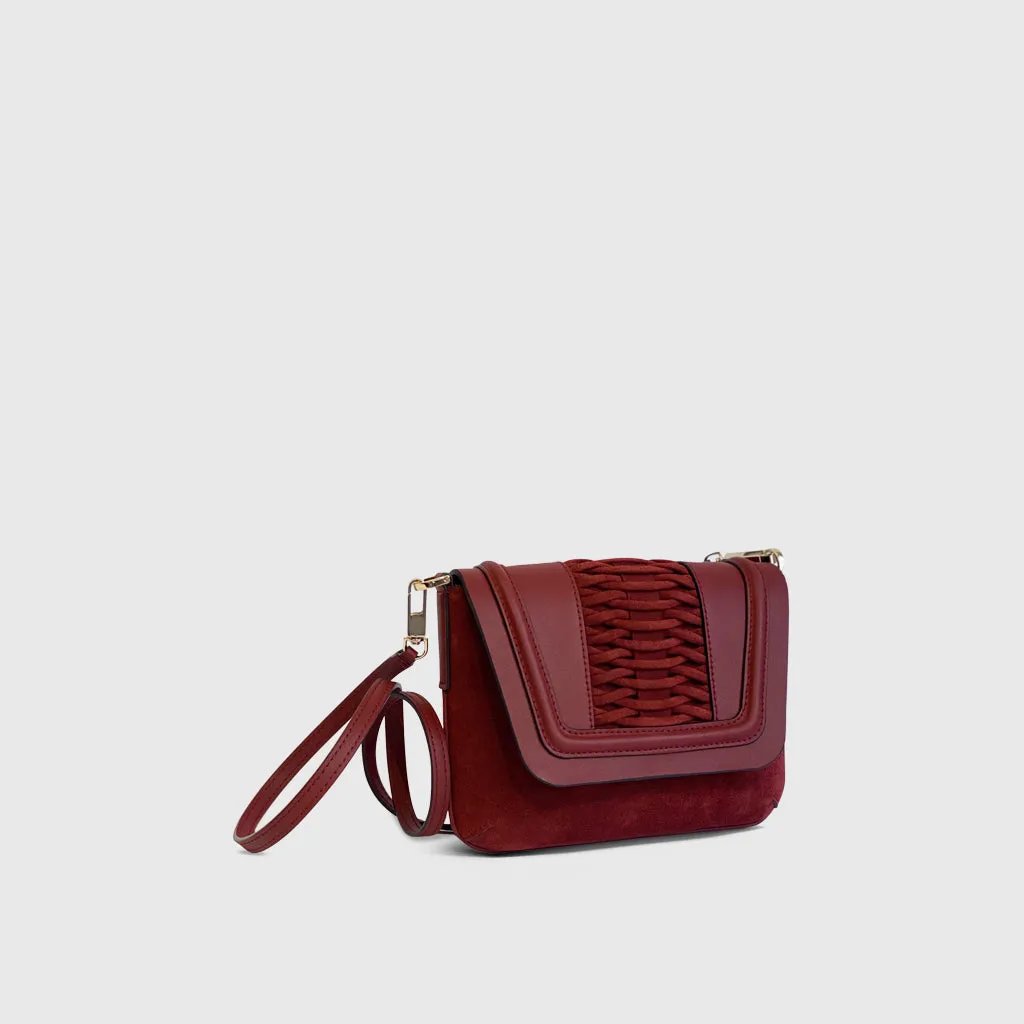 Fabiana braided clutch bordeaux