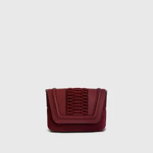 Fabiana braided clutch bordeaux