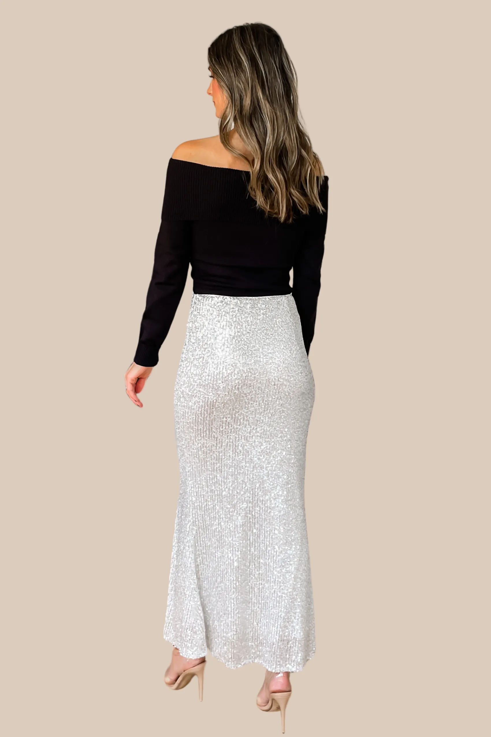 Fall For You Off Shoulder Sweater - Black