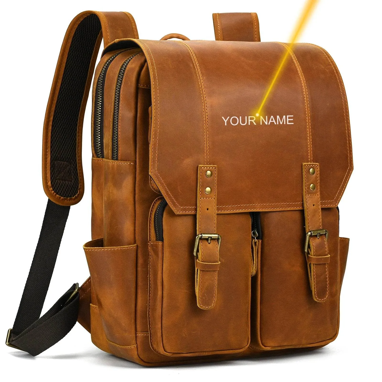 Fashion Crocodile Leather Men’s Backpack Casual Travel Bag