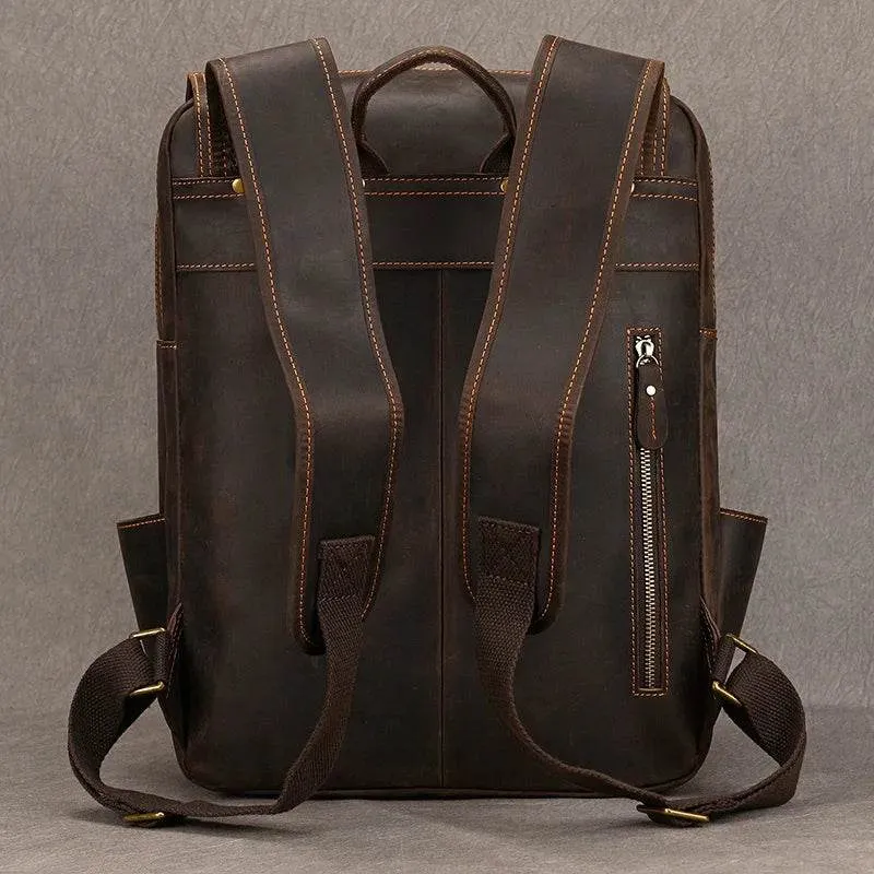 Fashion Crocodile Leather Men’s Backpack Casual Travel Bag
