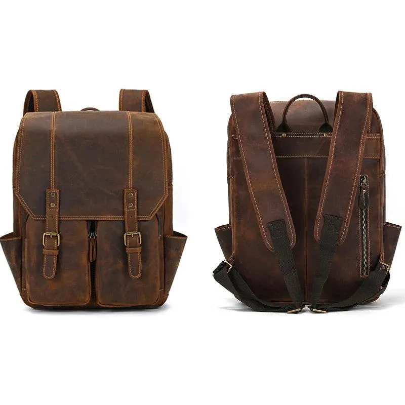 Fashion Crocodile Leather Men’s Backpack Casual Travel Bag