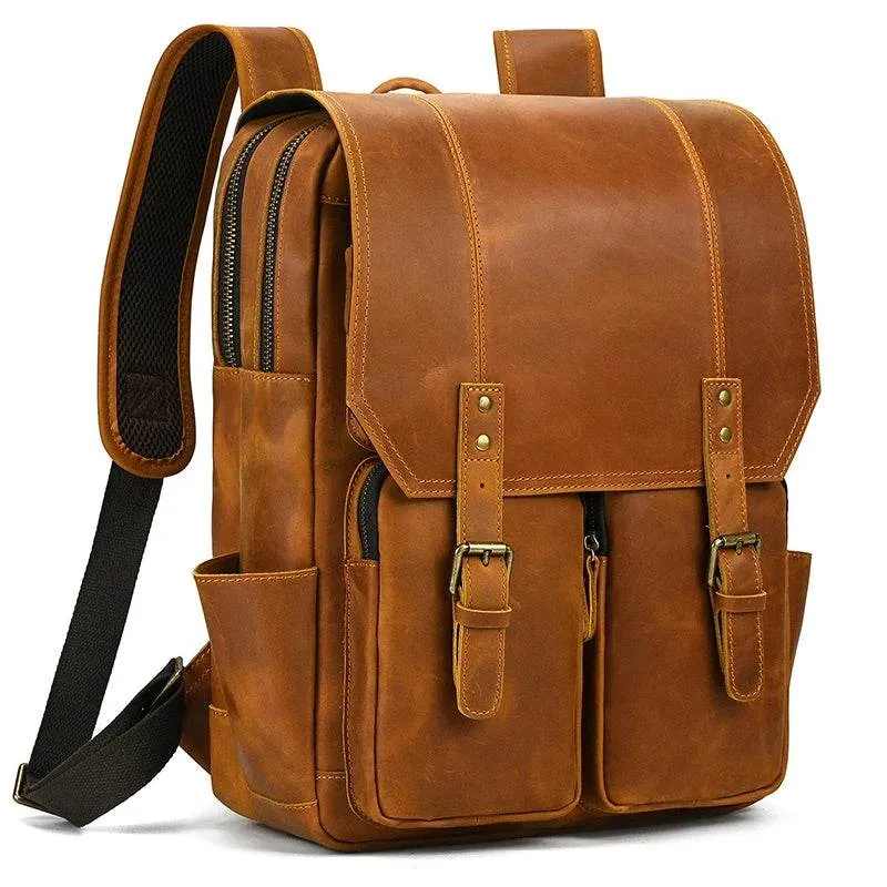Fashion Crocodile Leather Men’s Backpack Casual Travel Bag