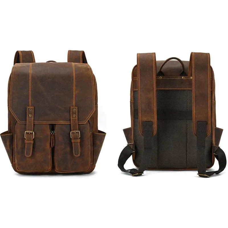 Fashion Crocodile Leather Men’s Backpack Casual Travel Bag