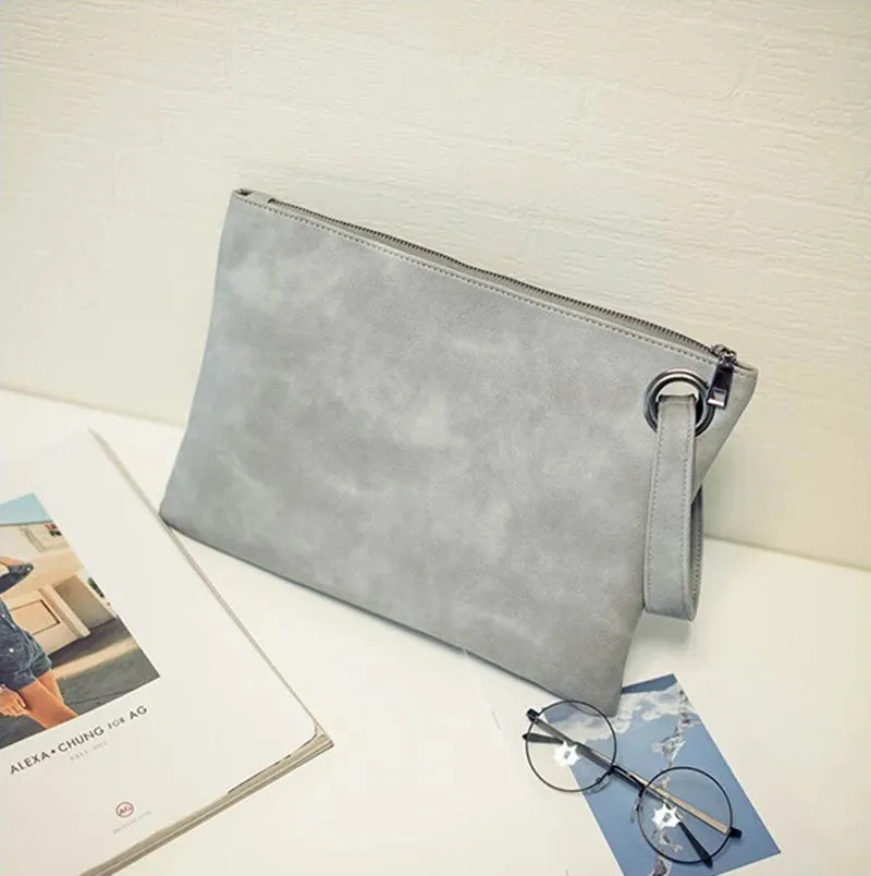 Fashion solid women's clutch bag leather women envelope bag clutch pu leather bag female Clutches sac Immediately shipping