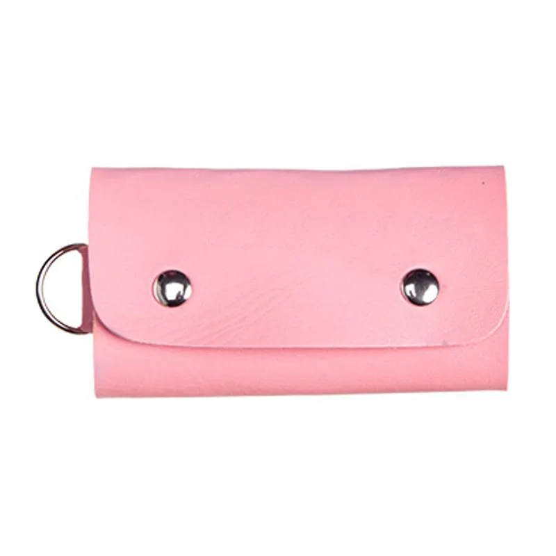 Faux Leather Key Holder Pouch