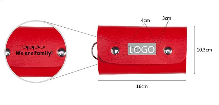Faux Leather Key Holder Pouch