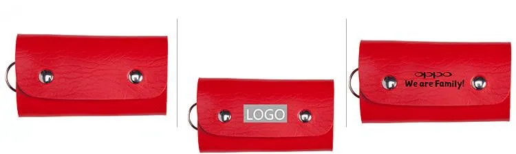 Faux Leather Key Holder Pouch