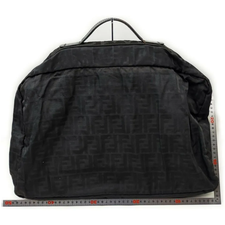 Fendi Large Black Monogram FF Zucca Travel Bag  862331