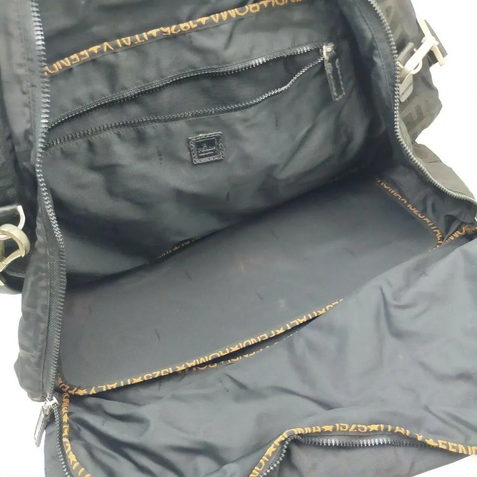 Fendi Large Black Monogram FF Zucca Travel Bag  862331