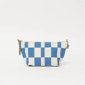 FINAL SALE: Large Convertible Pouch - Chambray Checker