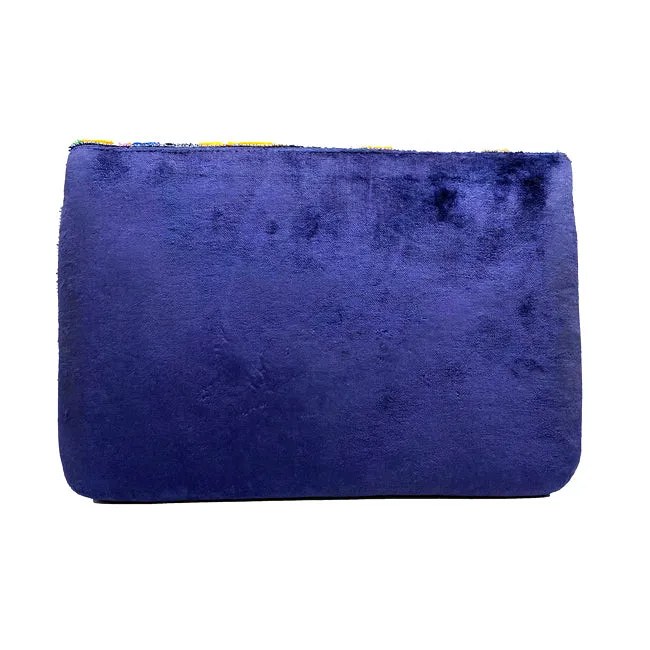 Flowery Glass Beaded Clutch