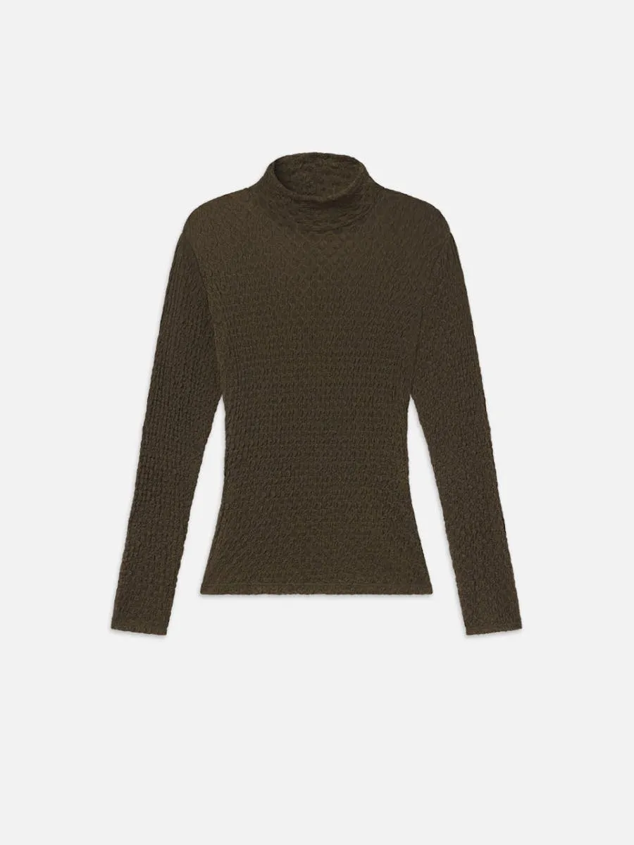 FRAME - Mesh Lace Turtleneck