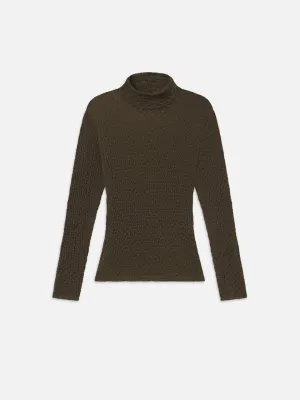 FRAME - Mesh Lace Turtleneck