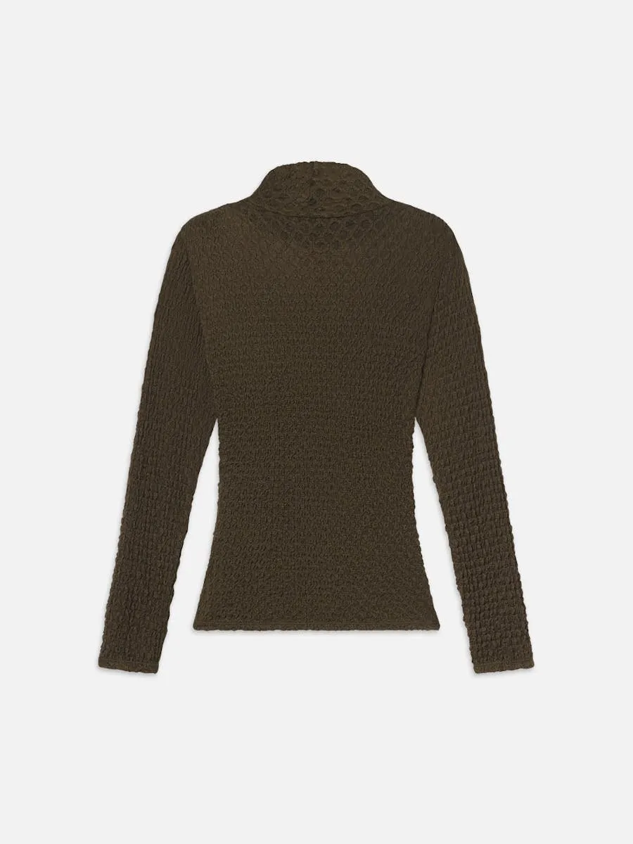 FRAME - Mesh Lace Turtleneck