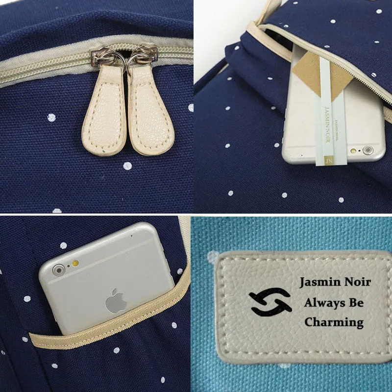 Fresh Canvas Women Backpack - 3pcs/set