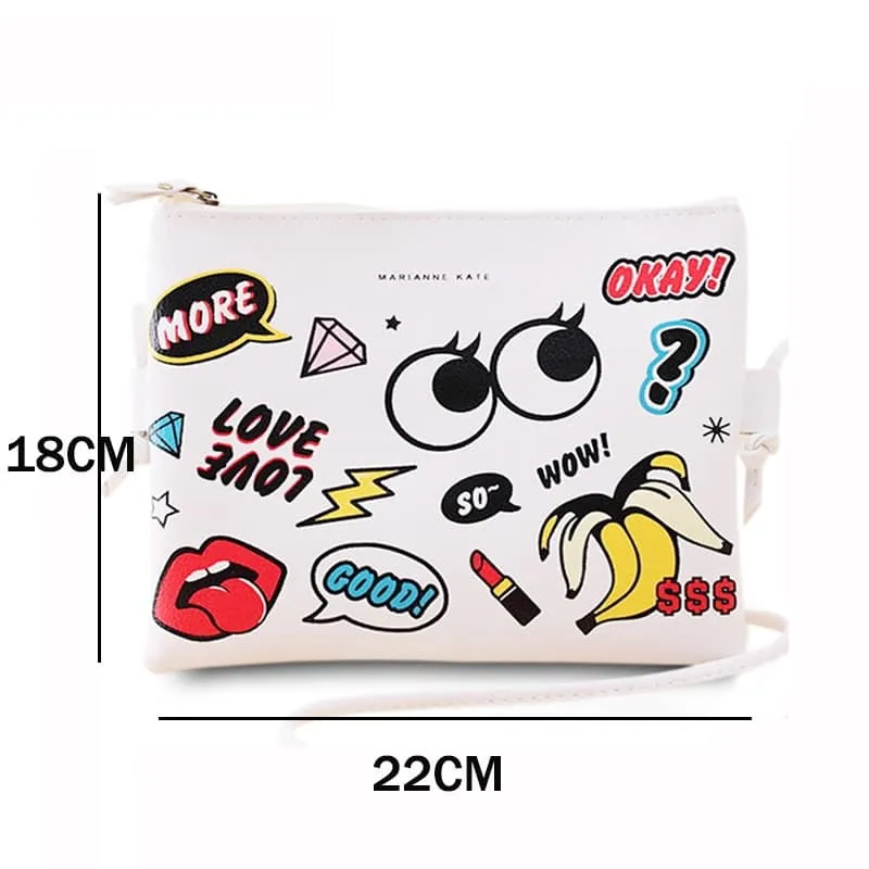 Funny Cartoon Printed Clutch