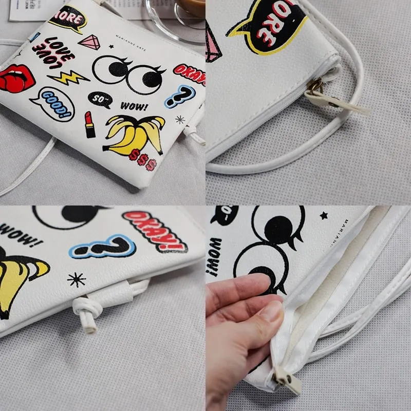 Funny Cartoon Printed Clutch