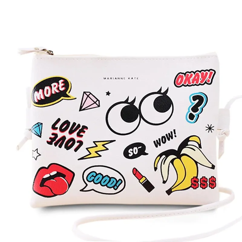 Funny Cartoon Printed Clutch