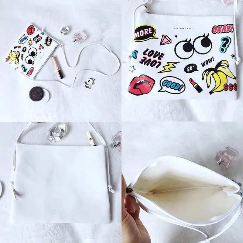 Funny Cartoon Printed Clutch