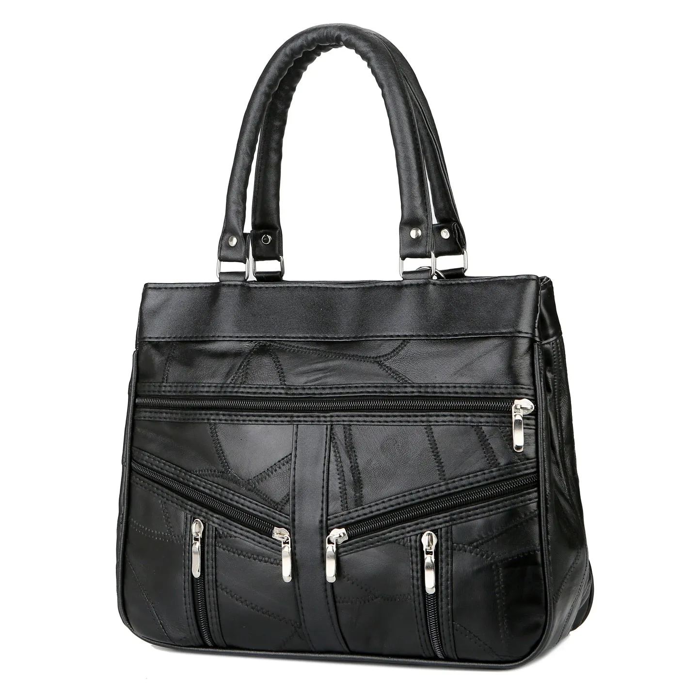 Genuine Leather Bags Women Top-Handle Bags Sheepskin Handbags Women Bag Designer Soft Shoulder Bag Lady Patchwork Crossbody Bag