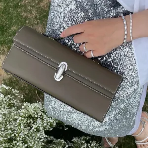 Genuine leather vintage handbag 2025 luxury design French simple calf leather horizontal small square bag fashion women handbag