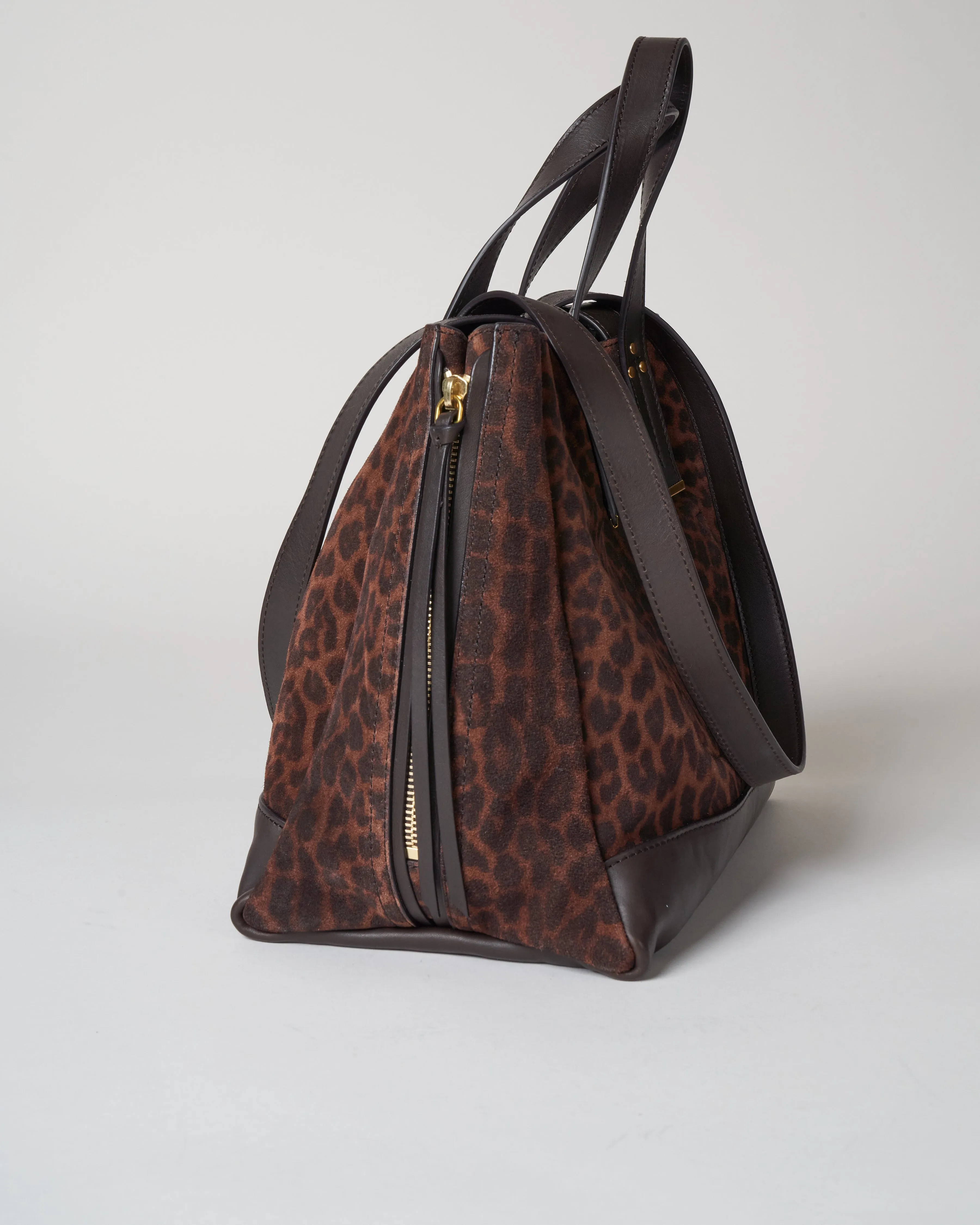 georges m shoulder bag - leopard natural