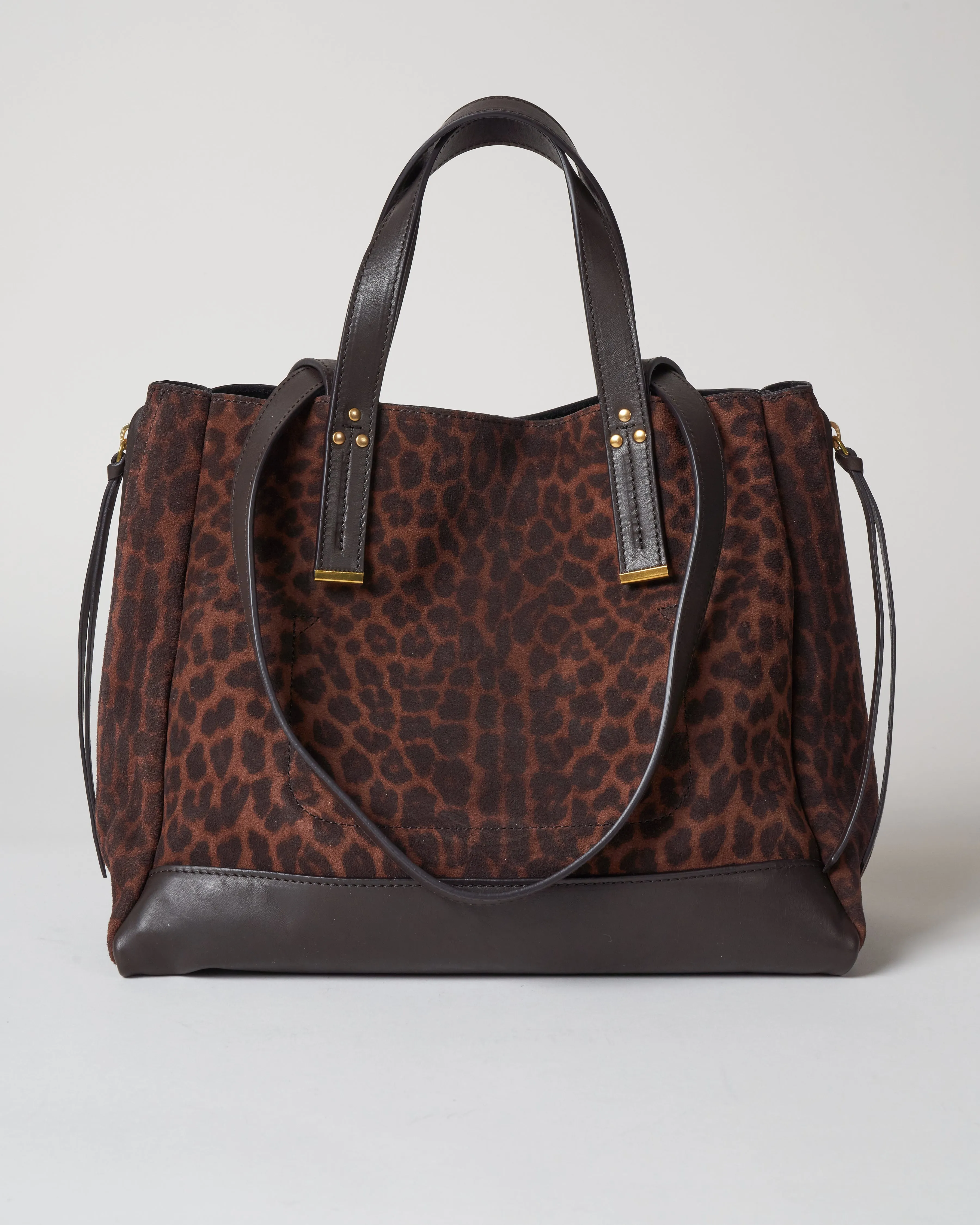 georges m shoulder bag - leopard natural
