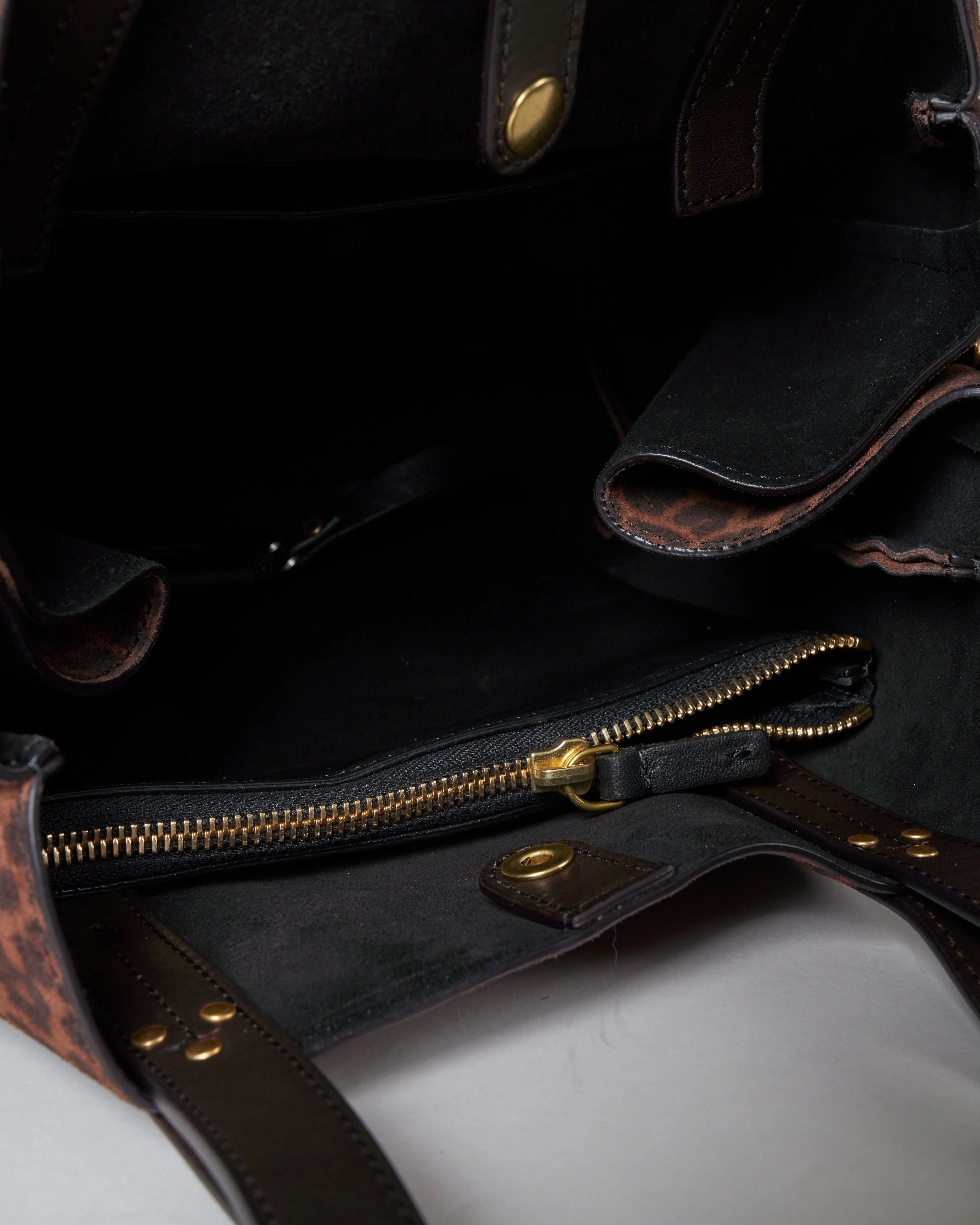 georges m shoulder bag - leopard natural