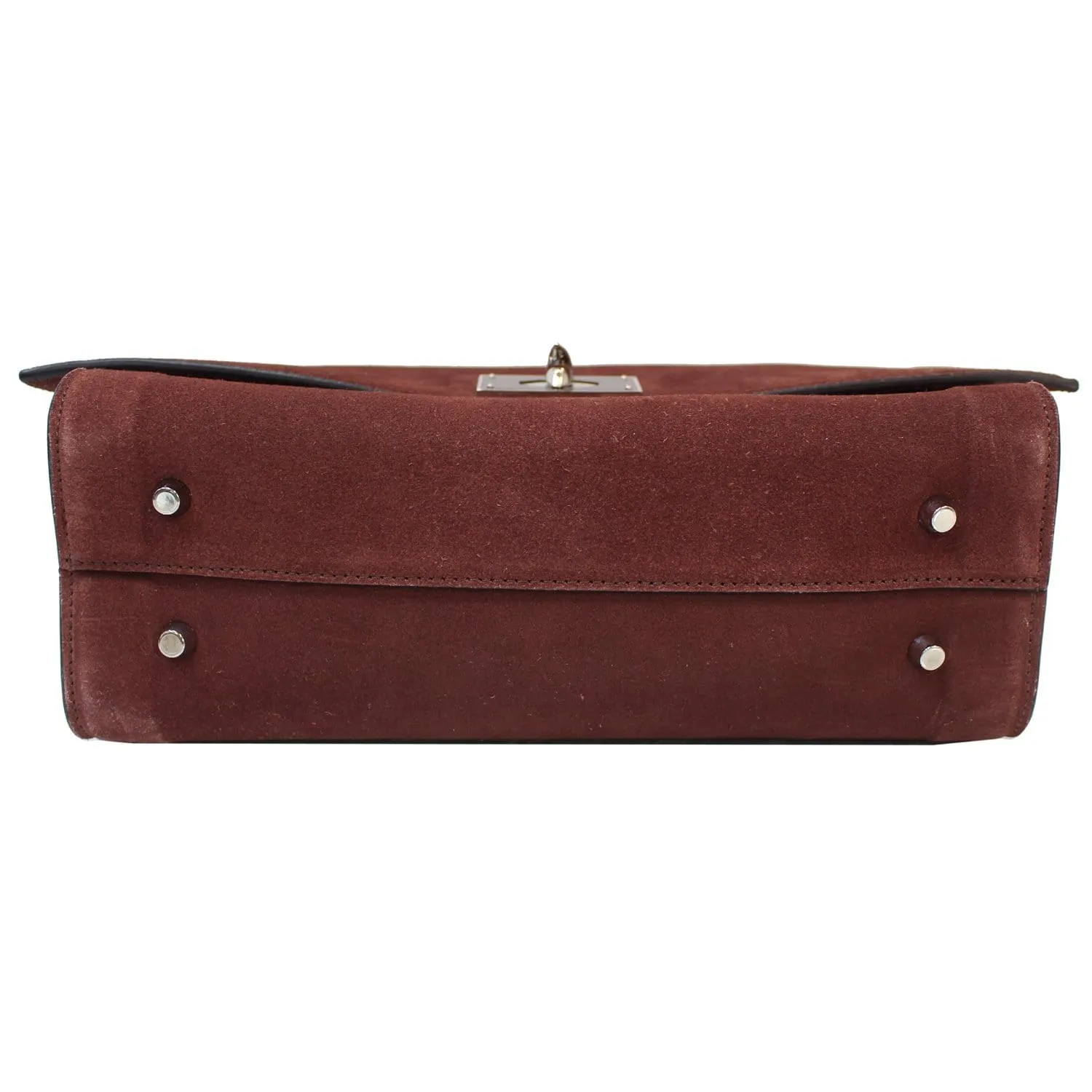 GIVENCHY Medium Shark Suede Leather Satchel Bag Red