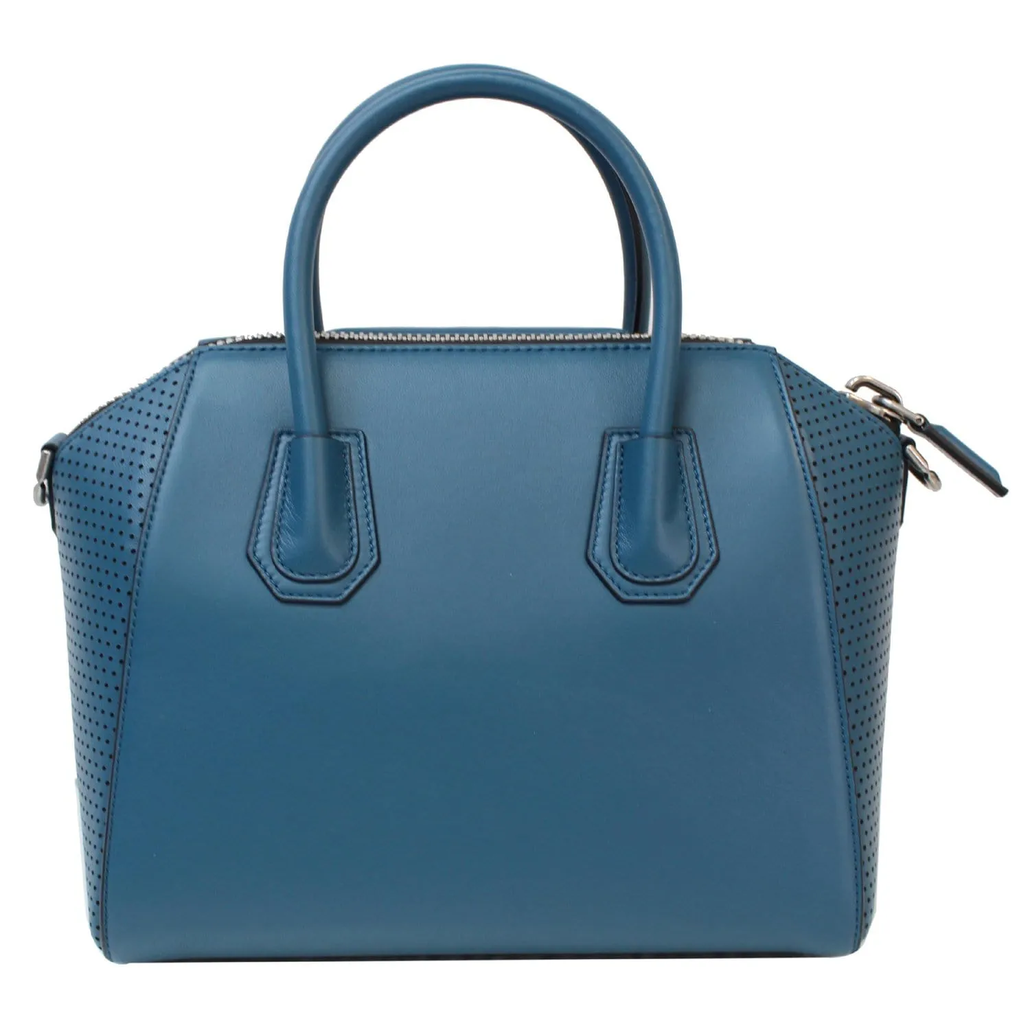 GIVENCHY Small Antigona Perforated Leather Satchel Bag Ocean Blue