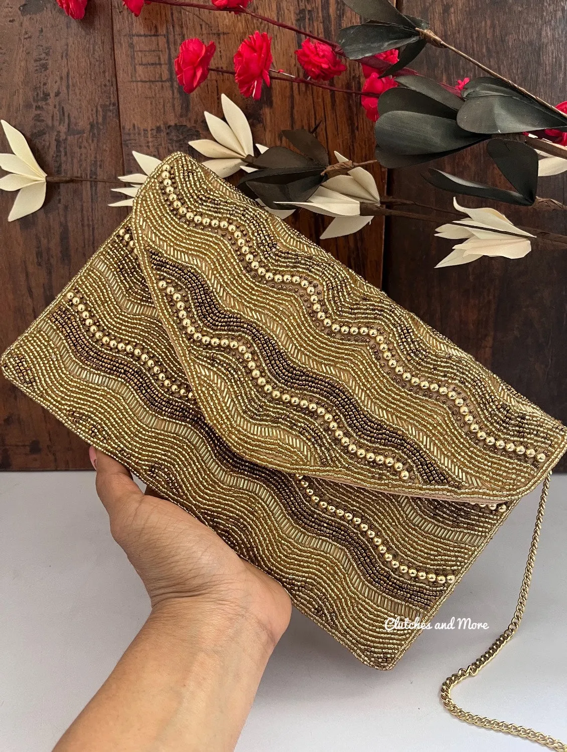 Gold Envelope clutch