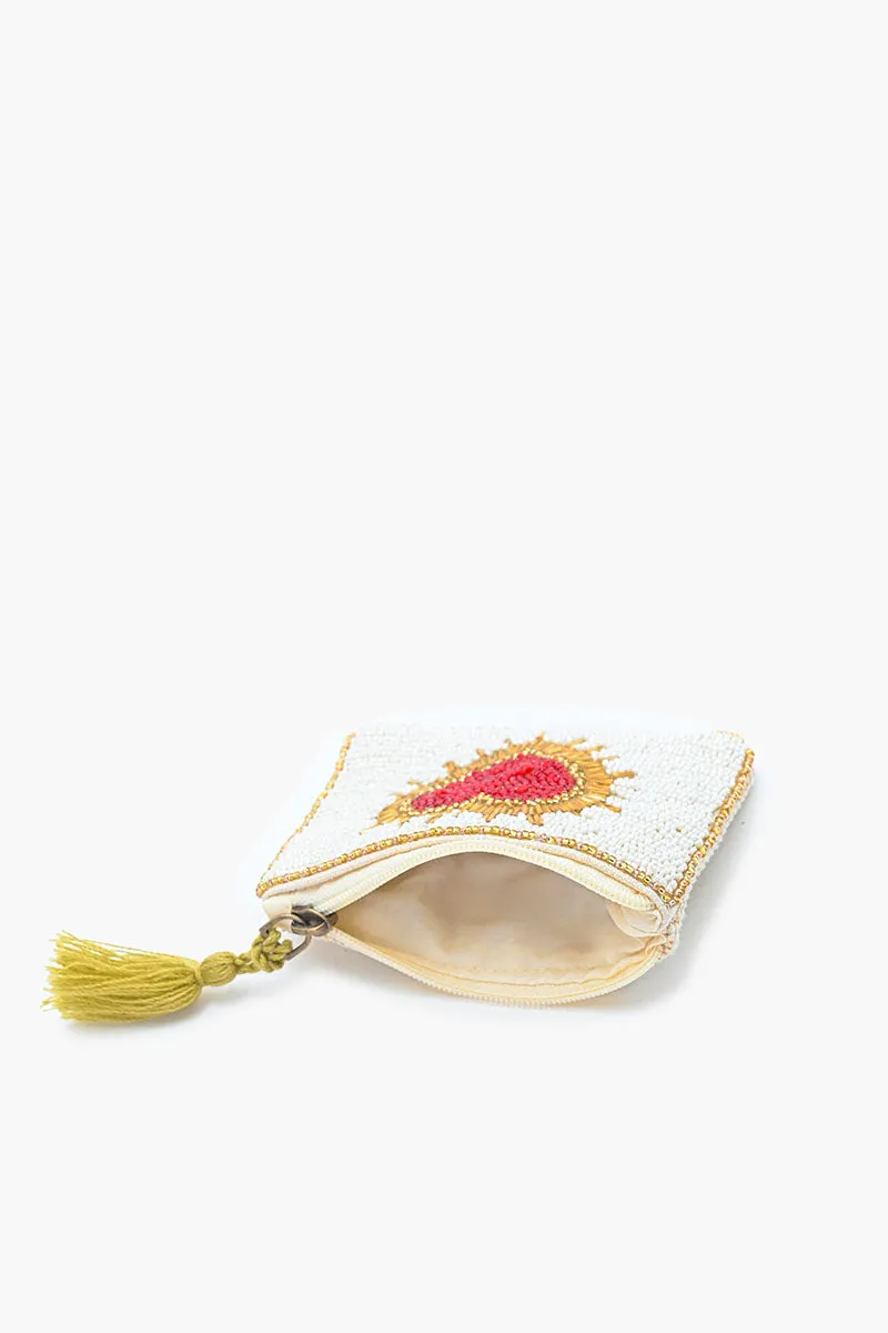 Golden Glow Heart Mini Pouch